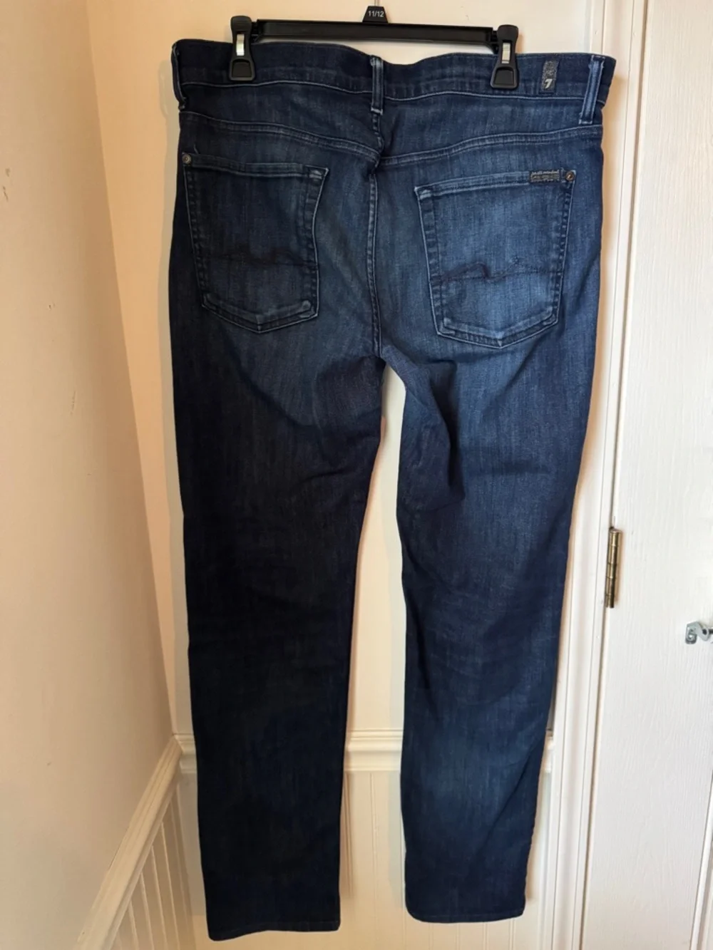 7 For All Mankind‎ Men's Dark Blue Straight Jeans Size 36